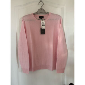 Women's Charter Club Pink Cashmere Crewneck Sweater Petite Large